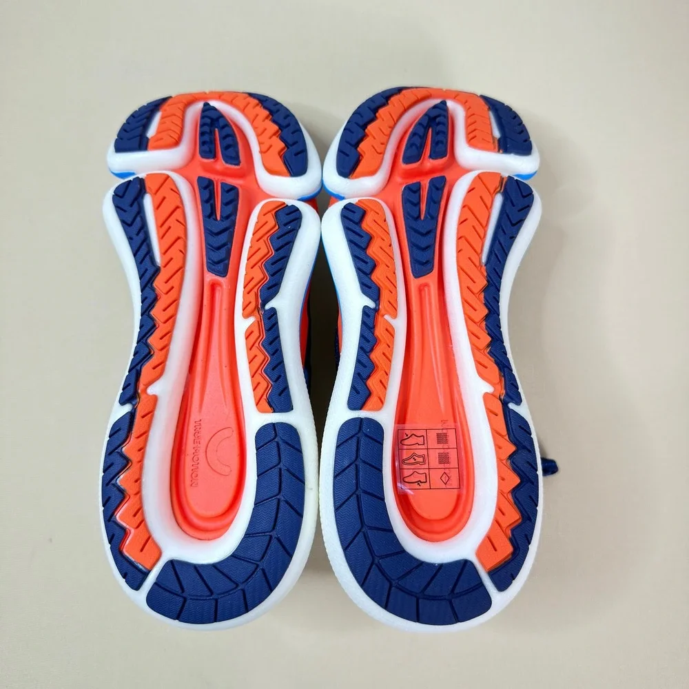 True Motion U-TECH Vichara Running Shoes Men 7.5 Navy Blue Orange Perform NWT